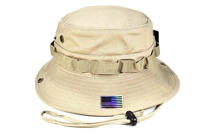MB-003 MILITARY STYLE BOONIE HAT ADJUSTABLE- KHAKI